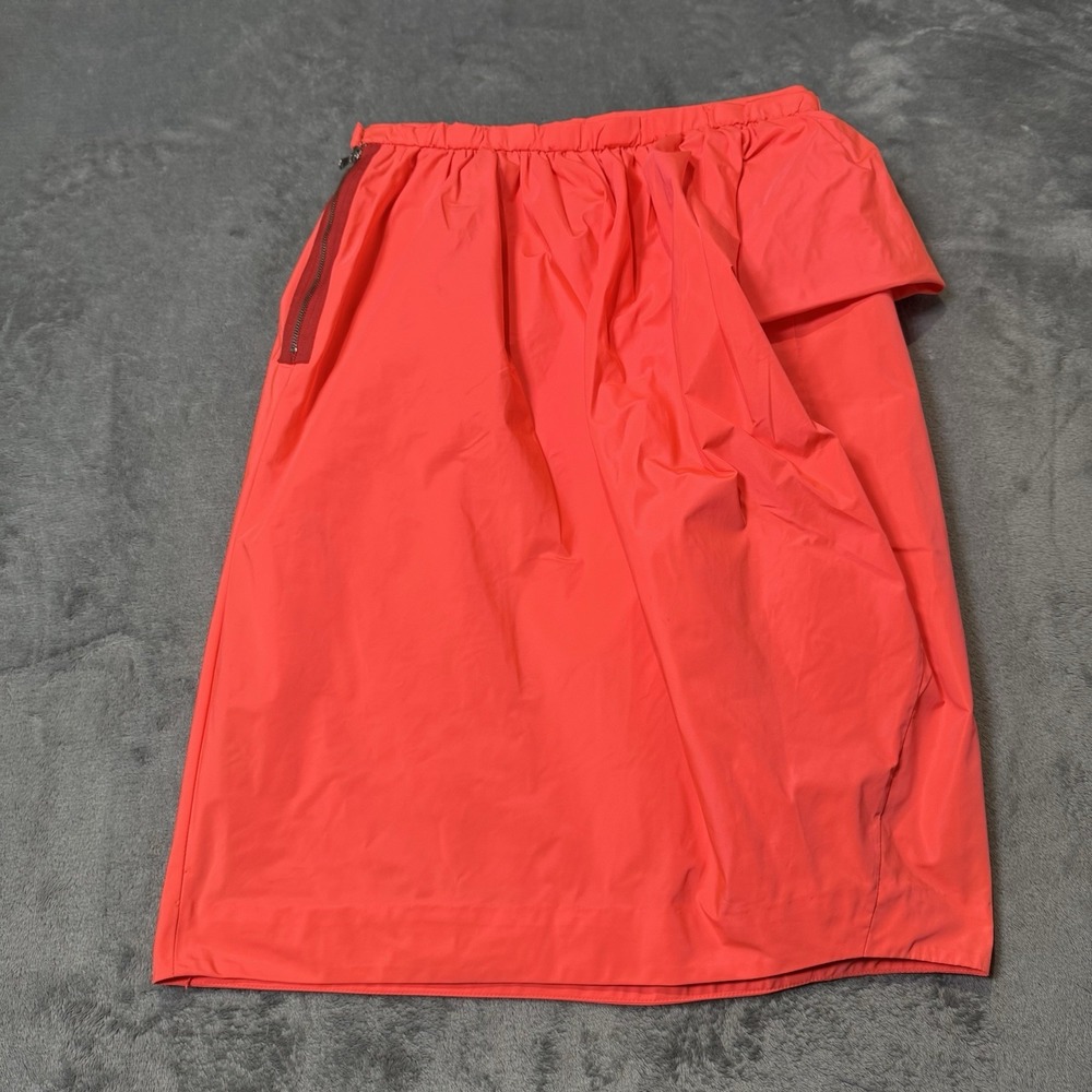 Marc by Marc Jacobs Ellsworth Draped Taffeta Pencil Skirt Neon‎ Pink Lava 6 $278 - Picture 6 of 8